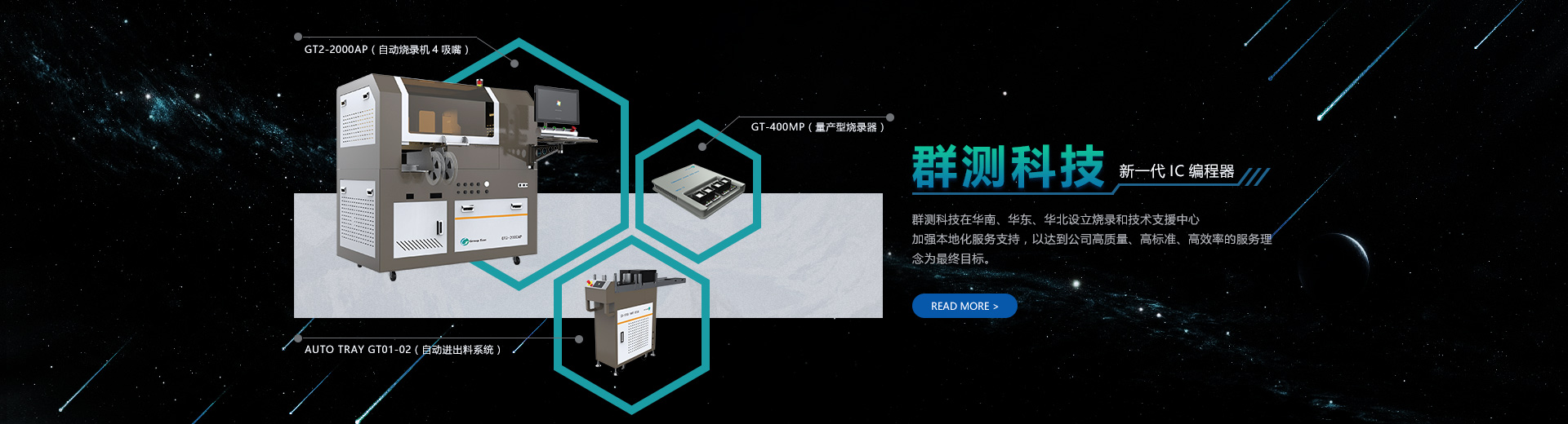 群測科技在華南、華東、華北設立燒錄及技術支援中心，加強本地化服務支持，以達到公司高質量、高標準、高效率的服務理念為最終目標
